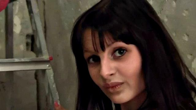 Cute brunette exposed in naked tease