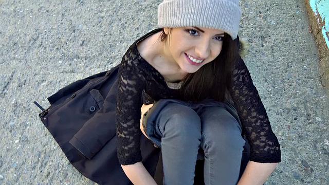 Italian Cutie Rides Dick At School & Gets Pounded Doggy Style