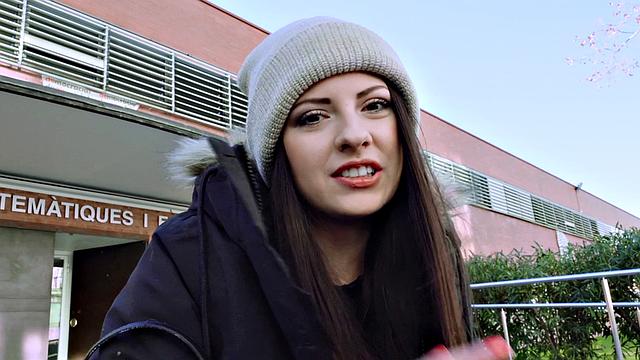 Italian Cutie Rides Dick At School & Gets Pounded Doggy Style