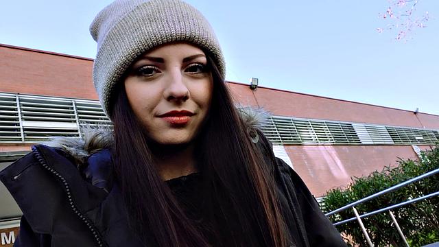 Italian Cutie Rides Dick At School & Gets Pounded Doggy Style