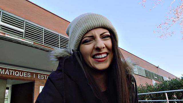 Italian Cutie Rides Dick At School & Gets Pounded Doggy Style