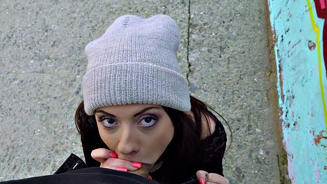 Italian Cutie Rides Dick At School & Gets Pounded Doggy Style