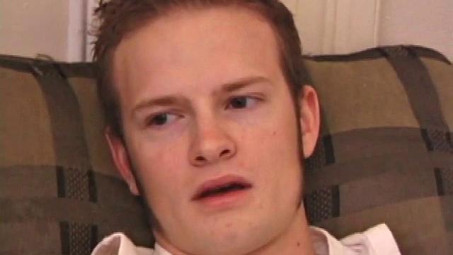 Horny Lex Python works his dick and lubes up before stripping. As he jacks off Lex shows his ass and in no time flips his legs over his head and explodes a load on his face.