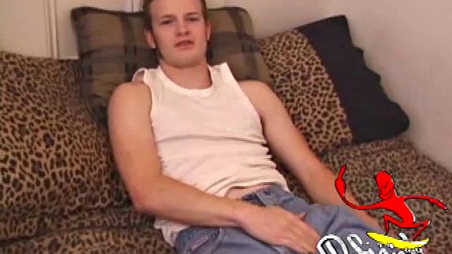 Horny Lex Python works his dick and lubes up before stripping. As he jacks off Lex shows his ass and in no time flips his legs over his head and explodes a load on his face.