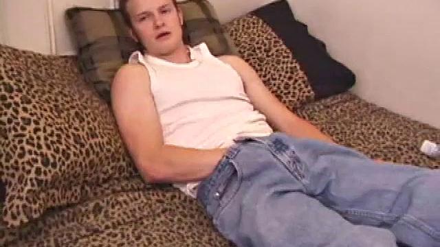 Horny Lex Python works his dick and lubes up before stripping. As he jacks off Lex shows his ass and in no time flips his legs over his head and explodes a load on his face.