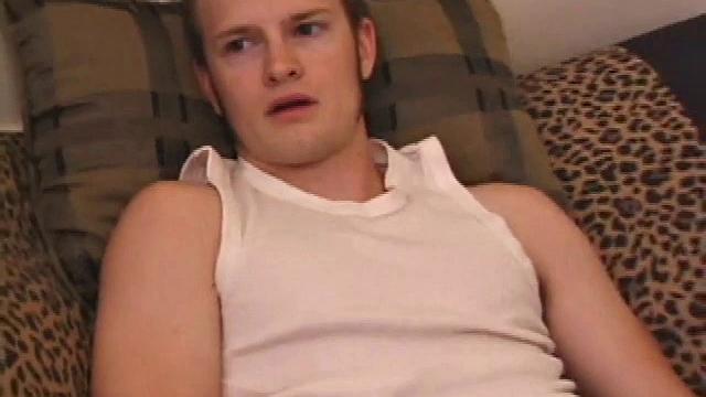 Horny Lex Python works his dick and lubes up before stripping. As he jacks off Lex shows his ass and in no time flips his legs over his head and explodes a load on his face.