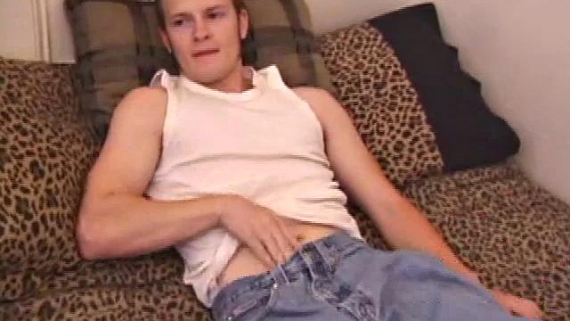 Horny Lex Python works his dick and lubes up before stripping. As he jacks off Lex shows his ass and in no time flips his legs over his head and explodes a load on his face.