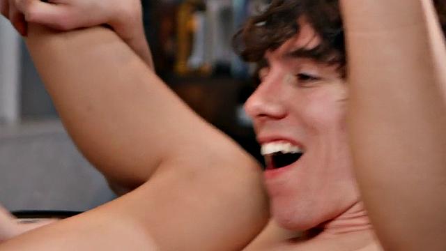 21yo gay hair stylist barebacked by client at salon