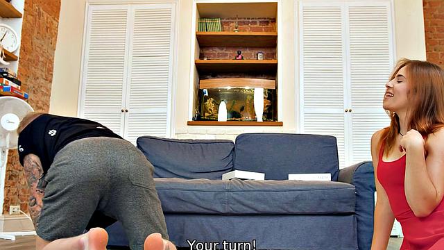 RIM4K. After playing twister babe attacks guy's anus with her tongue