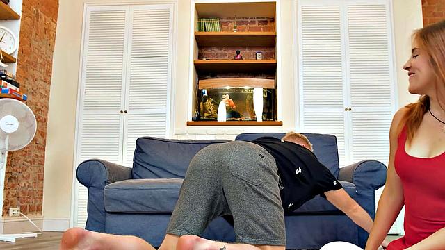 RIM4K. After playing twister babe attacks guy's anus with her tongue