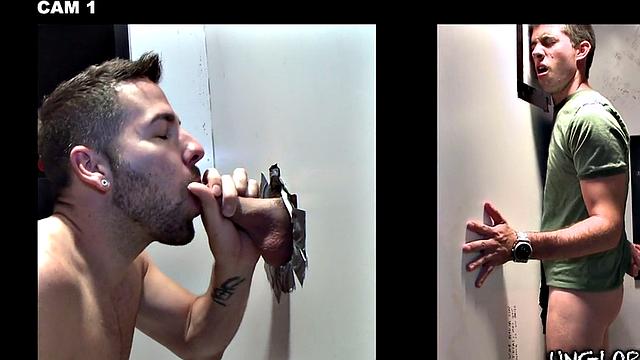 Naive str8 gets gloryhole BJ instead of female sucking