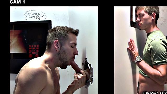 Naive str8 gets gloryhole BJ instead of female sucking
