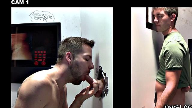 Naive str8 gets gloryhole BJ instead of female sucking