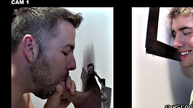 Naive str8 gets gloryhole BJ instead of female sucking