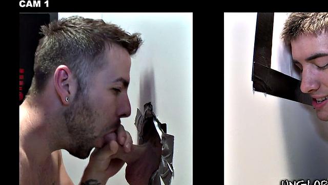 Naive str8 gets gloryhole BJ instead of female sucking