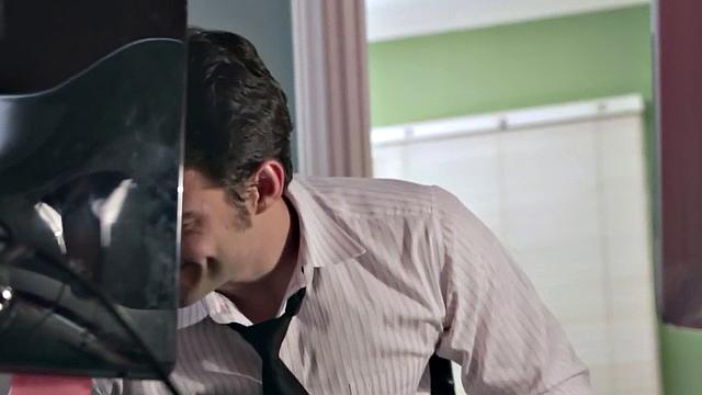 Hot brunette secretary with glasses gives head and rides her colleague's hard cock in the office