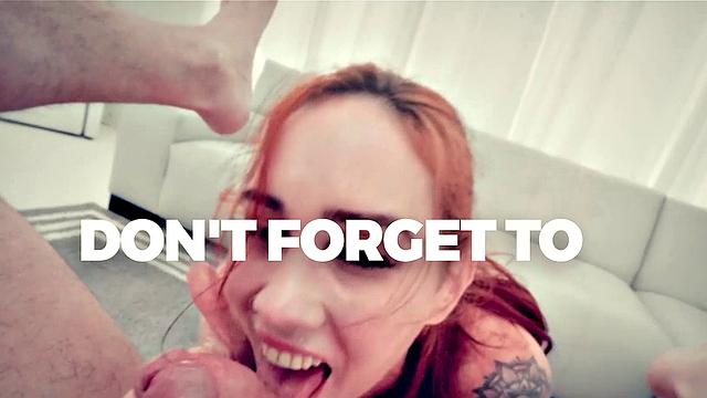 Blowpass - Hot Blonde Petite Fills Her Mouth With A Huge Cock