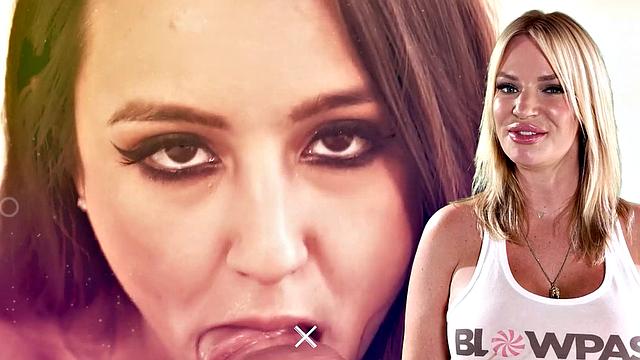 Blowpass - Hot Blonde Petite Fills Her Mouth With A Huge Cock