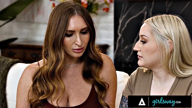 GIRLSWAY - Driver Hadley Haze Discovers Skylar Snows Dildo In Lost Bag! Returned To Get Pounded