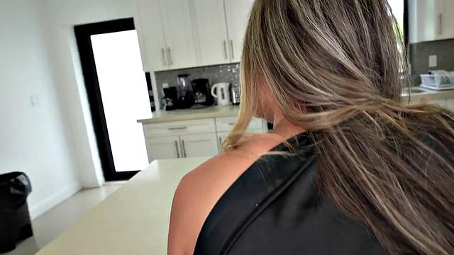 MILF stepmom fucked by stepson in POV in missionary