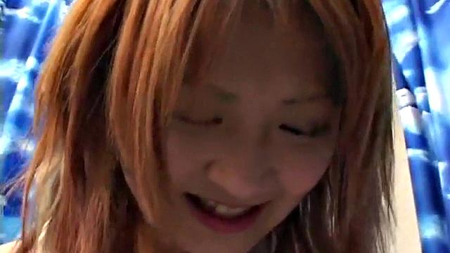 Hot Japanese teen goes solo in POV