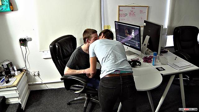Fucking The Editor's Tight Butt - Casper Ellis & James Lewis