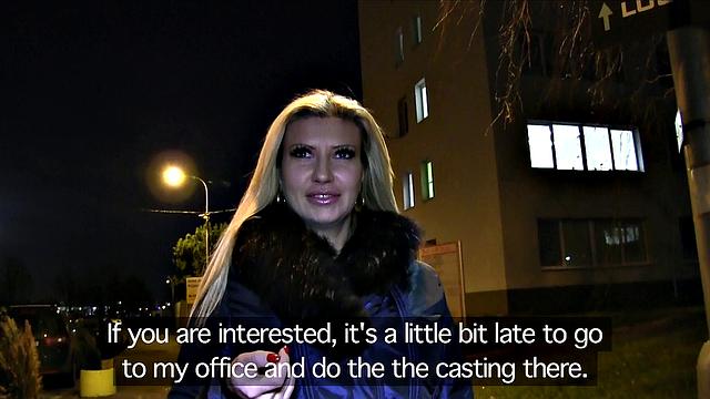 Big Boobs in thong gets a deepthroat & cumshot in park, POV style!