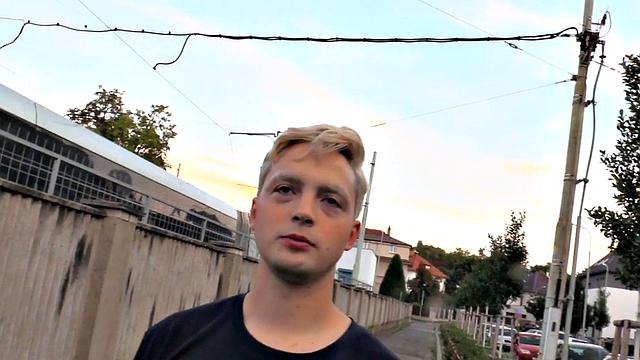 Pulled student sucking cock