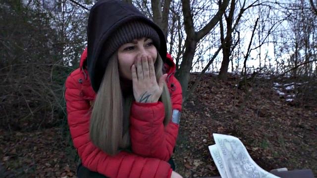 Euro hottie with big tits gets her trimmed pussy pounded before getting a titjob in return