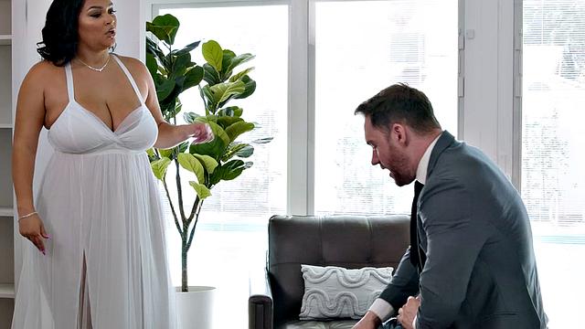 ADULT TIME - Big Naturals Bride Ashlyn Peaks Bounces On Best Man's Cock To Relax His Nerves!