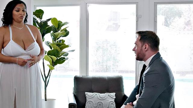 ADULT TIME - Big Naturals Bride Ashlyn Peaks Bounces On Best Man's Cock To Relax His Nerves!