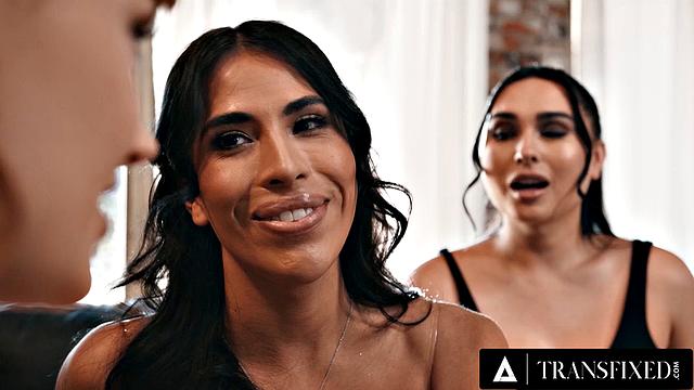 TRANSFIXED - Redhead MILF Siri Dahl DPed & Cum Swapped By Horny Babes Ember Fiera & Avery Lust