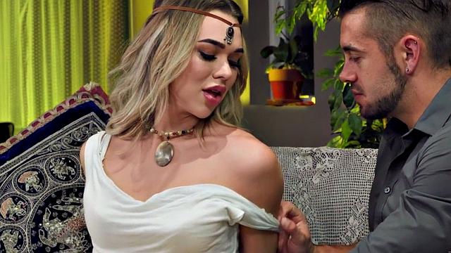 Erotic trans beauty sucks bf cock before bareback