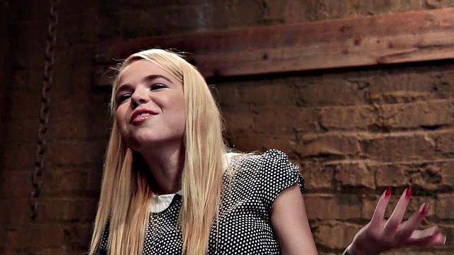 21yo BDSM slut whipped and fucked in 3way by dominant masters