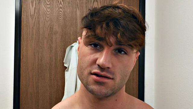 Athletic bottom barebacked by tattooed jock in the office