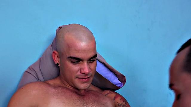 Amateur Hispanic stud fingering BFs ass after sucking cock