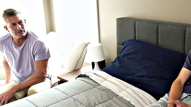 Mature stepdaddy barebacks 21yo stepson alone