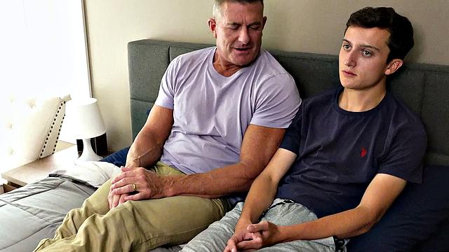 Mature stepdaddy barebacks 21yo stepson alone