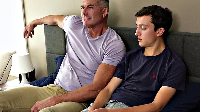 Mature stepdaddy barebacks 21yo stepson alone