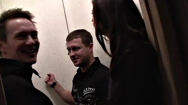 Hot lassie enjoys MMF threesome with two guys