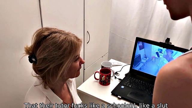 TUTOR4K. Tricky stud seduces tutor in front of camera