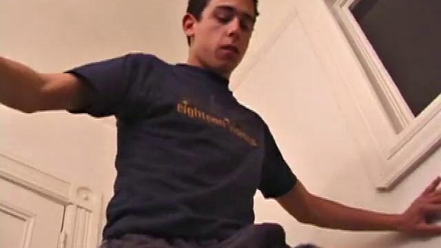 Young Luciano doesn't hesitate to get naked and work his meat. His sexy bad boy body is tattooed and his low hanging balls bounce and sway in time with his dick stroking. His cock is perfect in every way and he works it like a good friend.