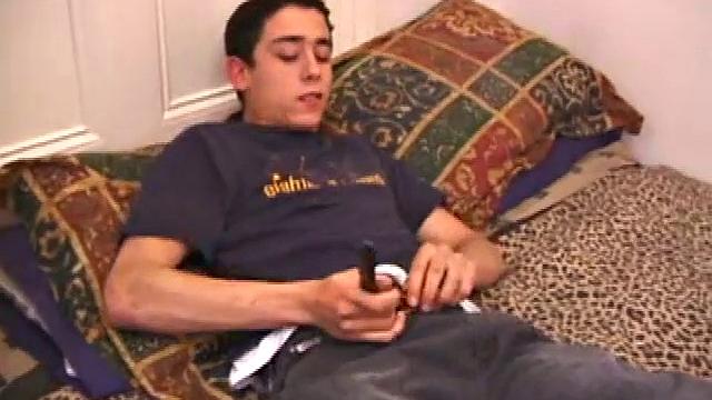 Young Luciano doesn't hesitate to get naked and work his meat. His sexy bad boy body is tattooed and his low hanging balls bounce and sway in time with his dick stroking. His cock is perfect in every way and he works it like a good friend.