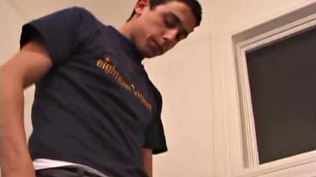 Young Luciano doesn't hesitate to get naked and work his meat. His sexy bad boy body is tattooed and his low hanging balls bounce and sway in time with his dick stroking. His cock is perfect in every way and he works it like a good friend.