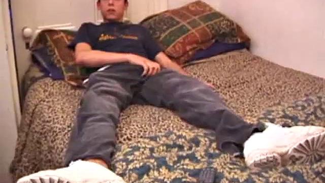 Young Luciano doesn't hesitate to get naked and work his meat. His sexy bad boy body is tattooed and his low hanging balls bounce and sway in time with his dick stroking. His cock is perfect in every way and he works it like a good friend.