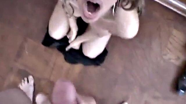 Deep throating black MILF