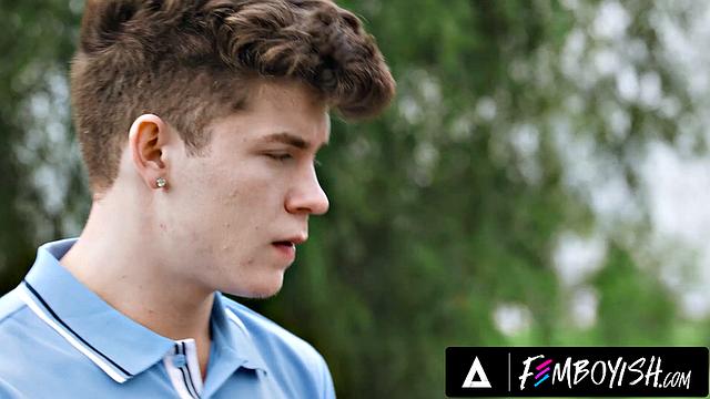 FEMBOYISH - Lustful Employee Ander Wolfe Dresses As Drake Von's GF To Have Some Good Dick