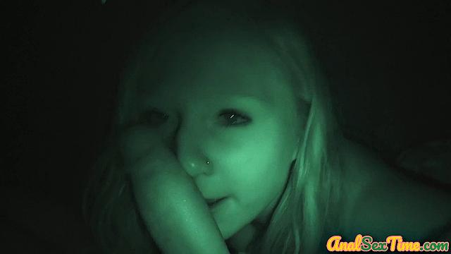 Ass drilled slut in close up by big white dick