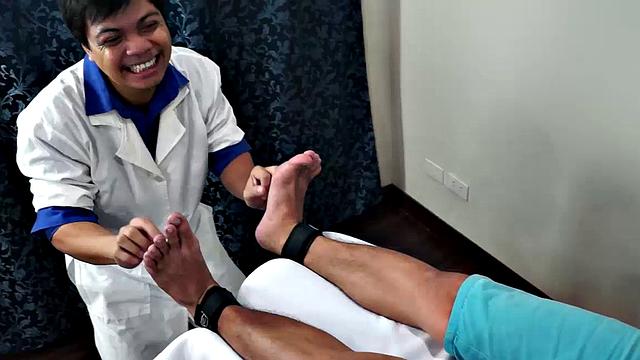 The ultimate tickle boy Jude visits kinky Doctor Tickles for a session of tickle twink therapy. Jude is an adorable cute Asian twink with incredibly ticklish feet.