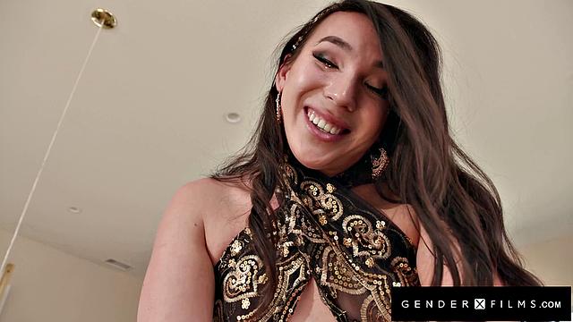 Sensual Trans Masseuse Seduces Client - GenderXFilms